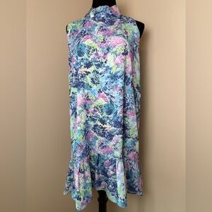 LaRoque Libba Dress Sz XL IN floral blue
